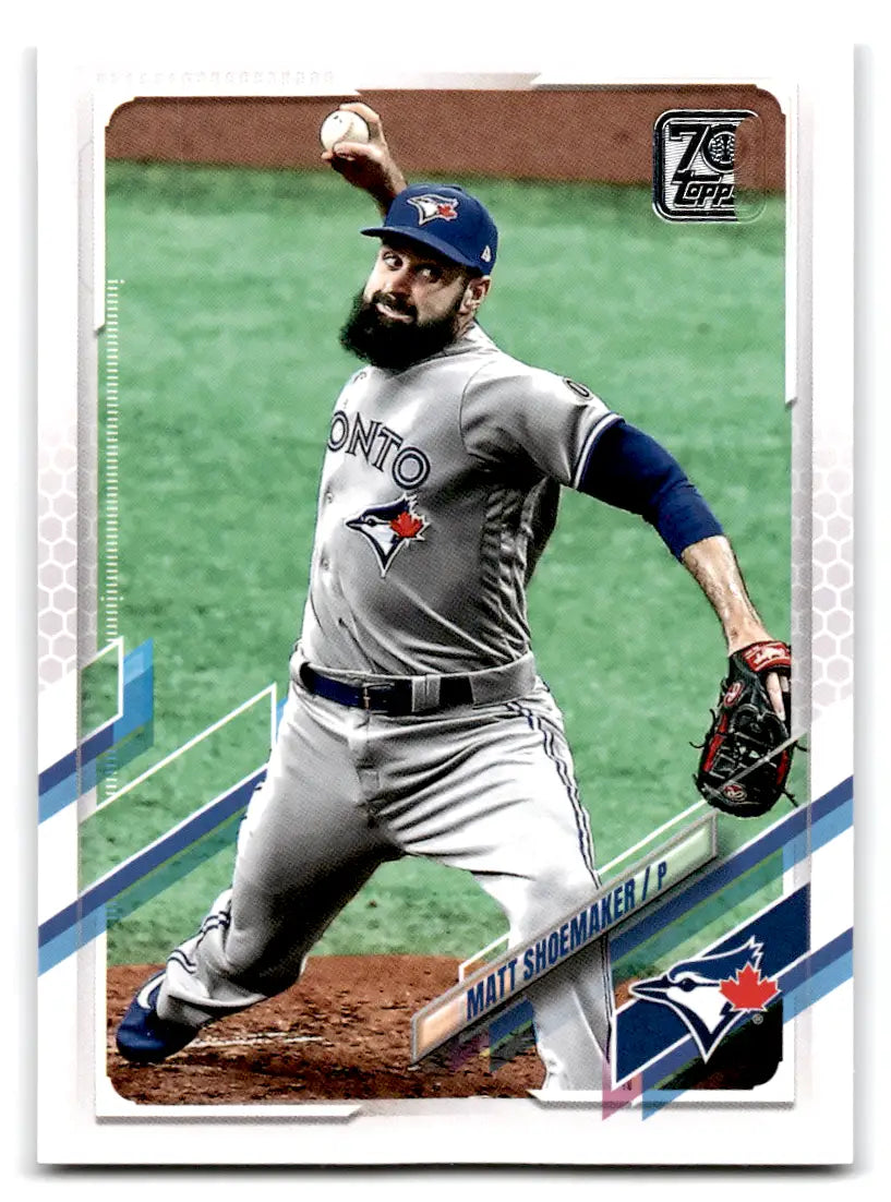 Matt Shoemaker 2021 Topps Baseball card #313 Toronto Blue Jays with original gloss finish