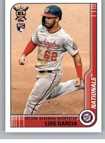 Luis Garcia baseball card from 2021 Topps Big League with original gloss and rookie card