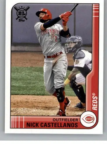 Original gloss 2021 Topps Big League Nick Castellanos Reds baseball card