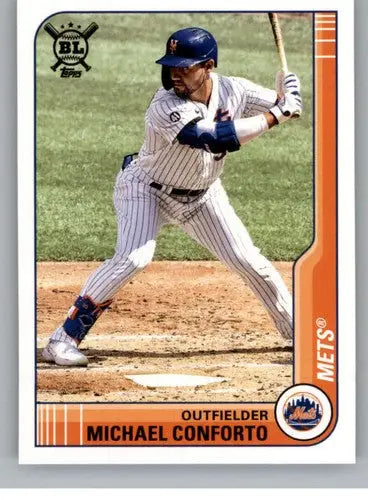 Original gloss 2021 Topps Big League Michael Conforto Mets baseball card image