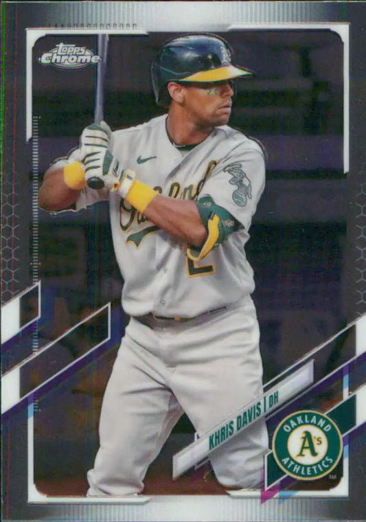 Khris Davis 2021 Topps Chrome #216 Oakland Athletics baseball card in NM-MT condition