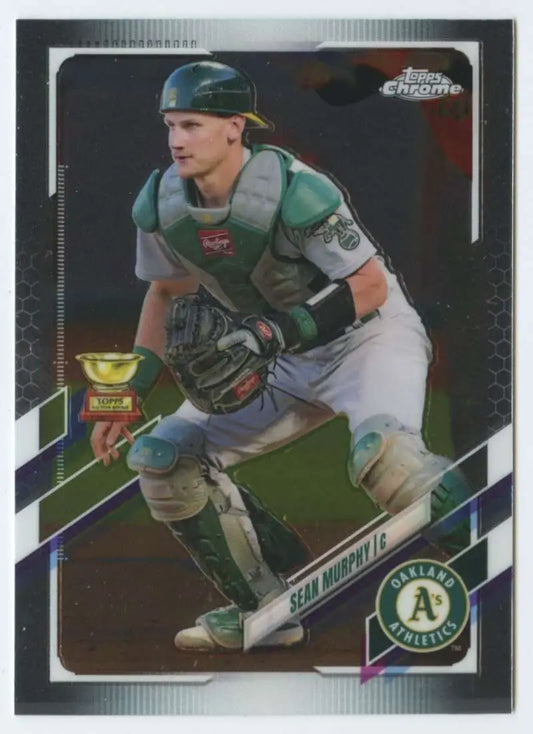 Sean Murphy 2021 Topps Chrome #55 Baseball Card of Oakland Athletics
