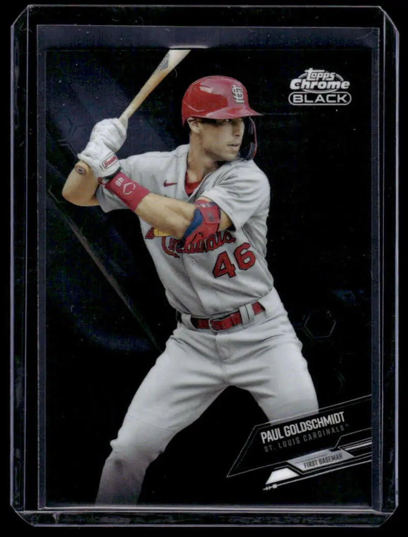 Baseball card of Paul Goldschmidt in white uniform for St. Louis Cardinals collectors