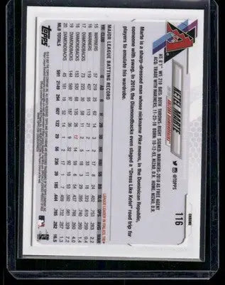 2021 Topps Chrome Ketel Marte #116 Baseball - Baseball Card