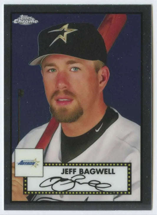 Jeff Bagwell 2021 Topps Chrome Platinum Anniversary card featuring Astros player
