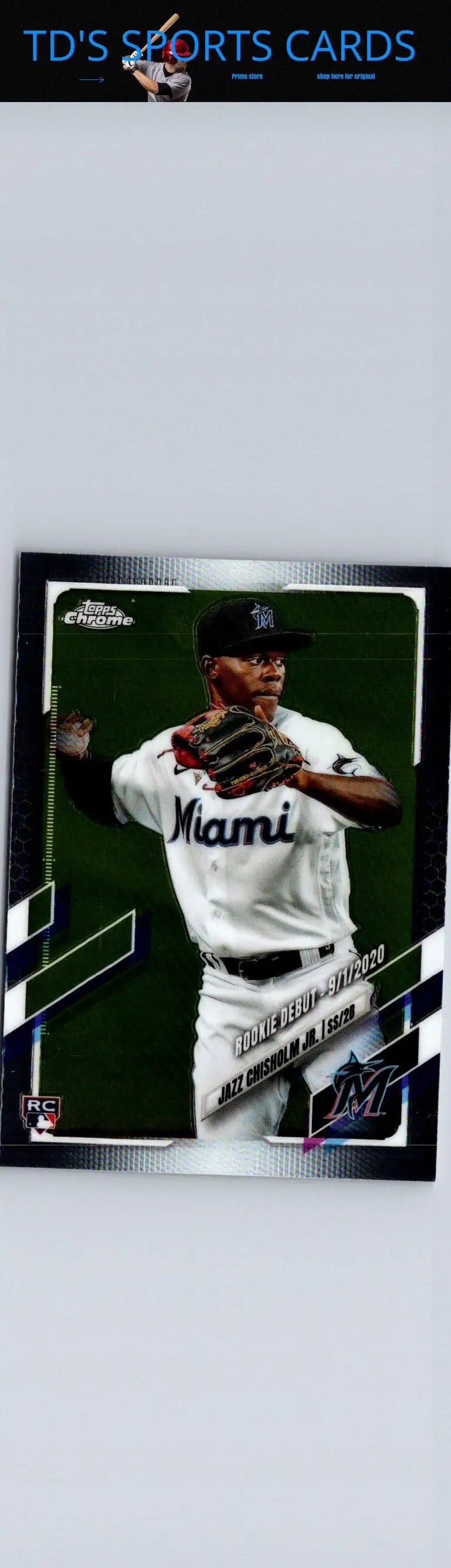 2021 Topps Chrome Update USC52 Jazz Chisholm Jr. baseball card collectible image