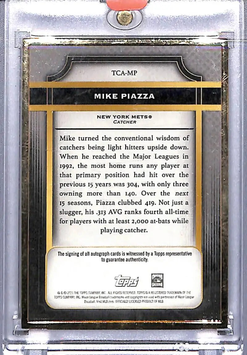 Baseball trading card of Mike Piazza from 2021 Topps Flash Edition New York Mets