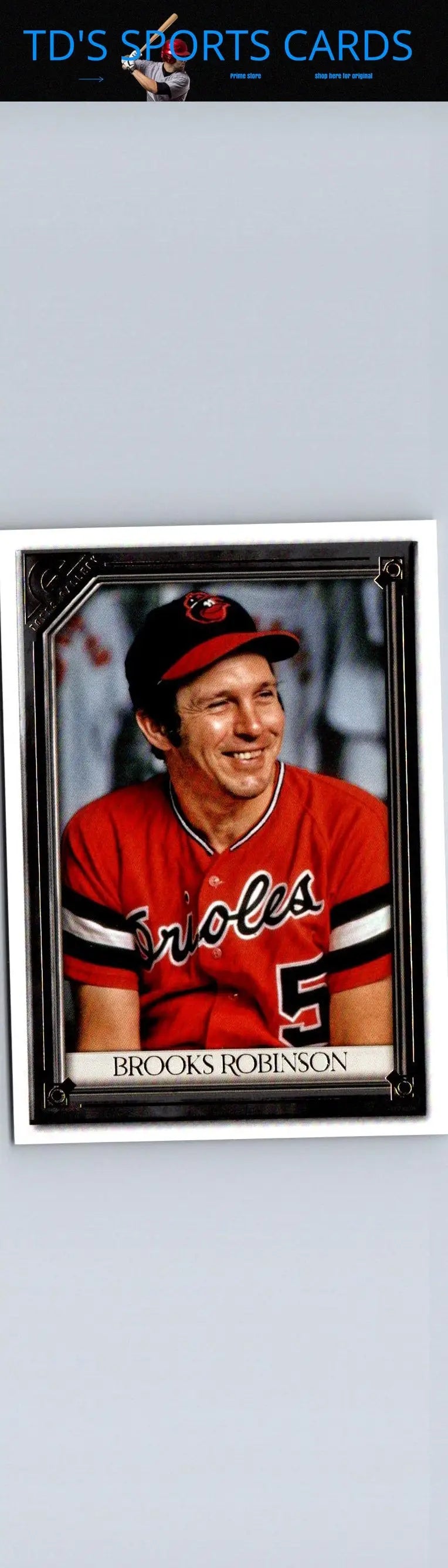 Brooks Robinson trading card from 2021 Topps Gallery #61 showcasing the baseball legend