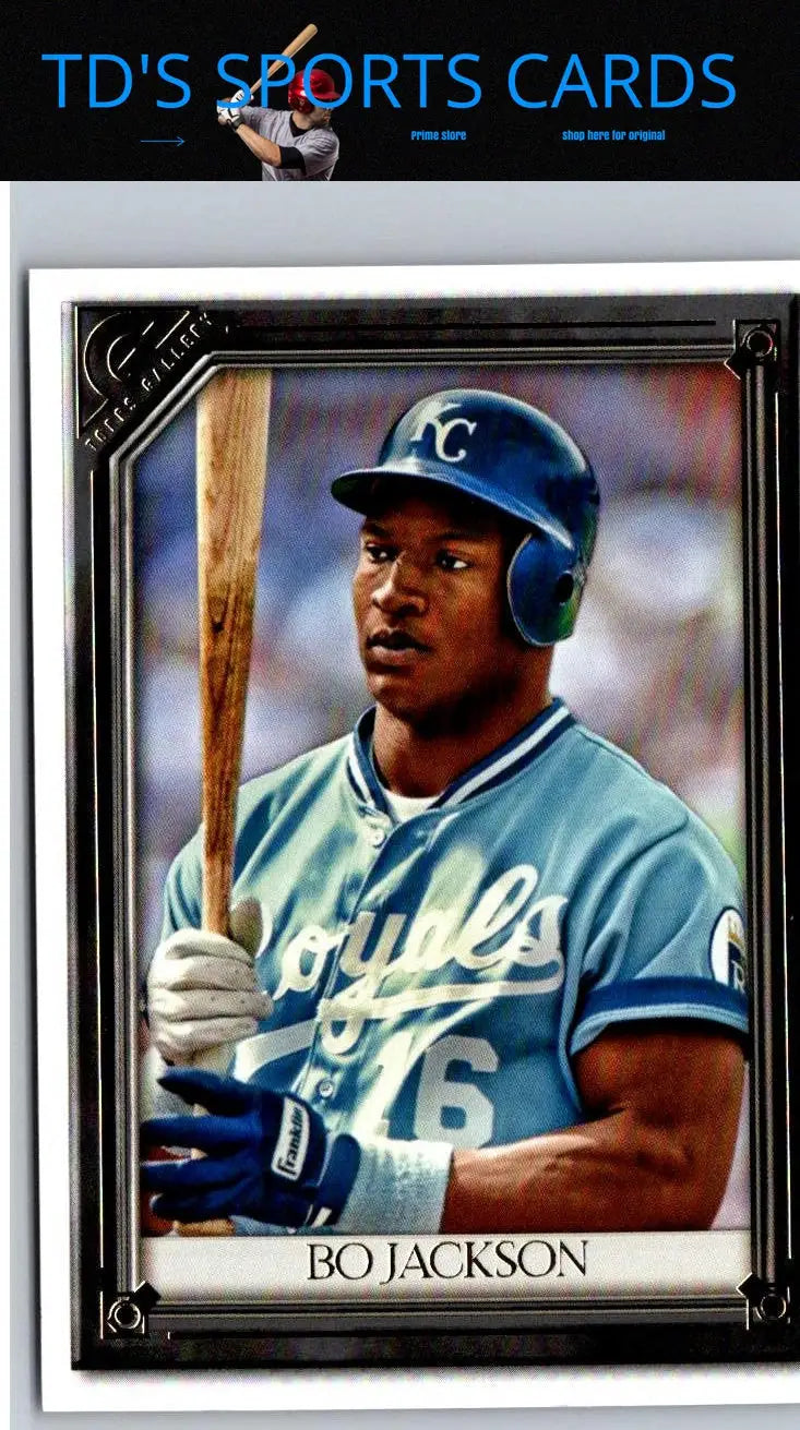 Bo Jackson baseball card from 2021 Topps Gallery #91 with Jackson Rainbow Foil design