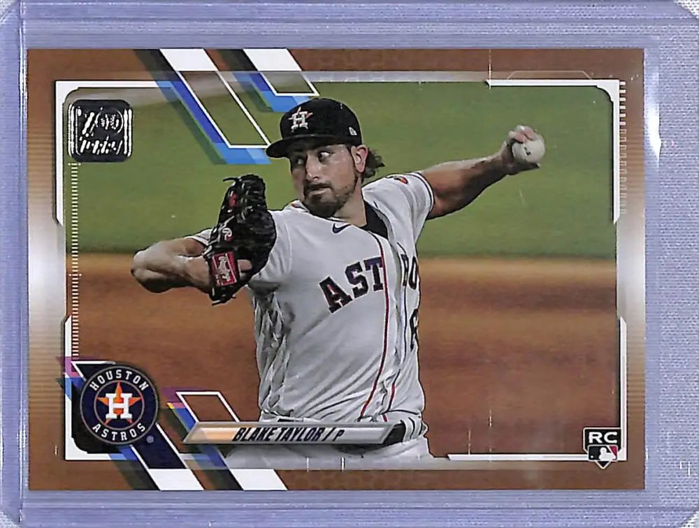 Blake Taylor Houston Astros baseball card from 2021 Topps Gold #228 NM-MT RC