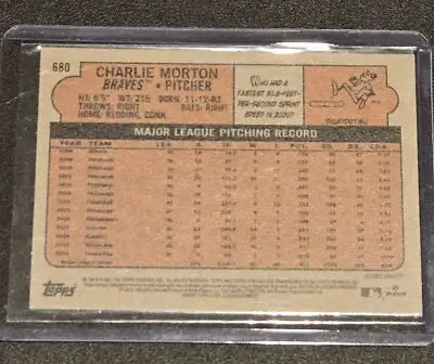 Charlie Morton Chrome card from 2021 Topps Heritage featuring Purple Refractor design