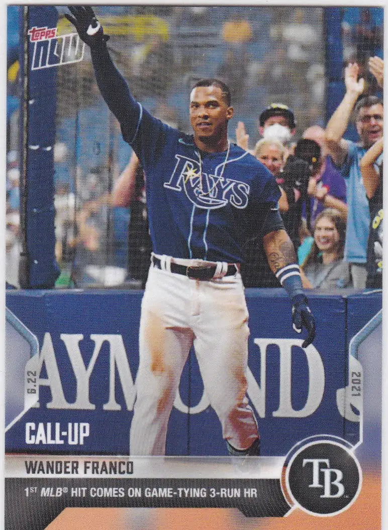Wander Franco baseball card 2021 Topps Now Tampa Bay Rays collectible item