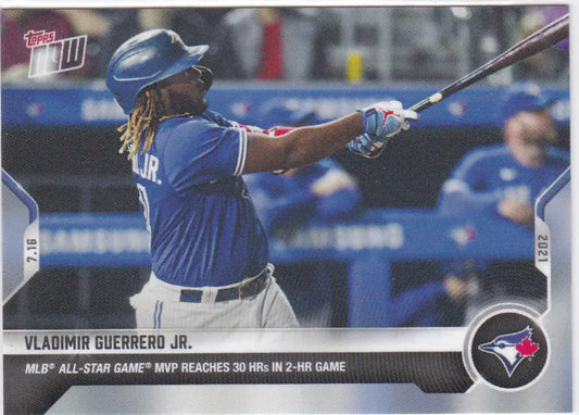 Vladimir Guerrero Jr. baseball card from 2021 Topps Now for Toronto Blue Jays fans