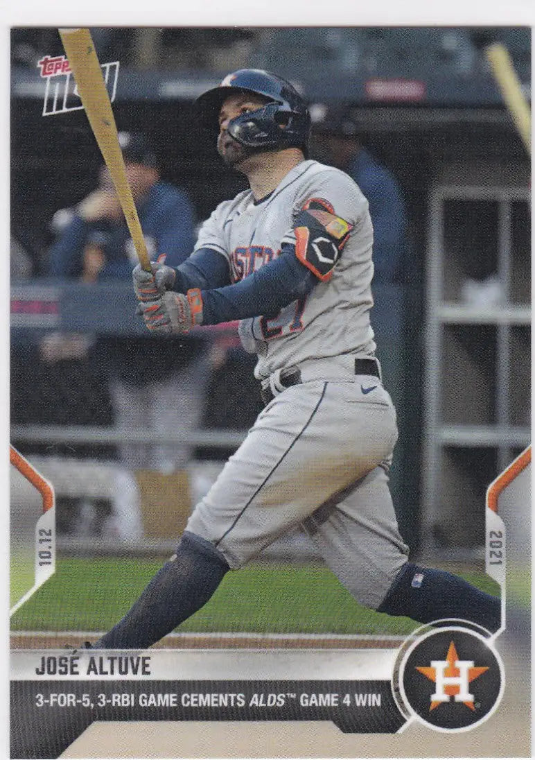 José Altuve Houston Astros baseball card from 2021 TOPPS NOW #960