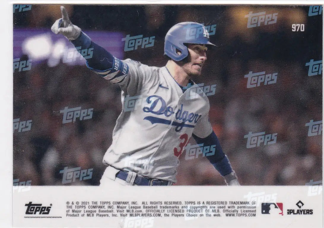 Los Angeles Dodgers Cody Bellinger 2021 TOPPS NOW baseball card product display