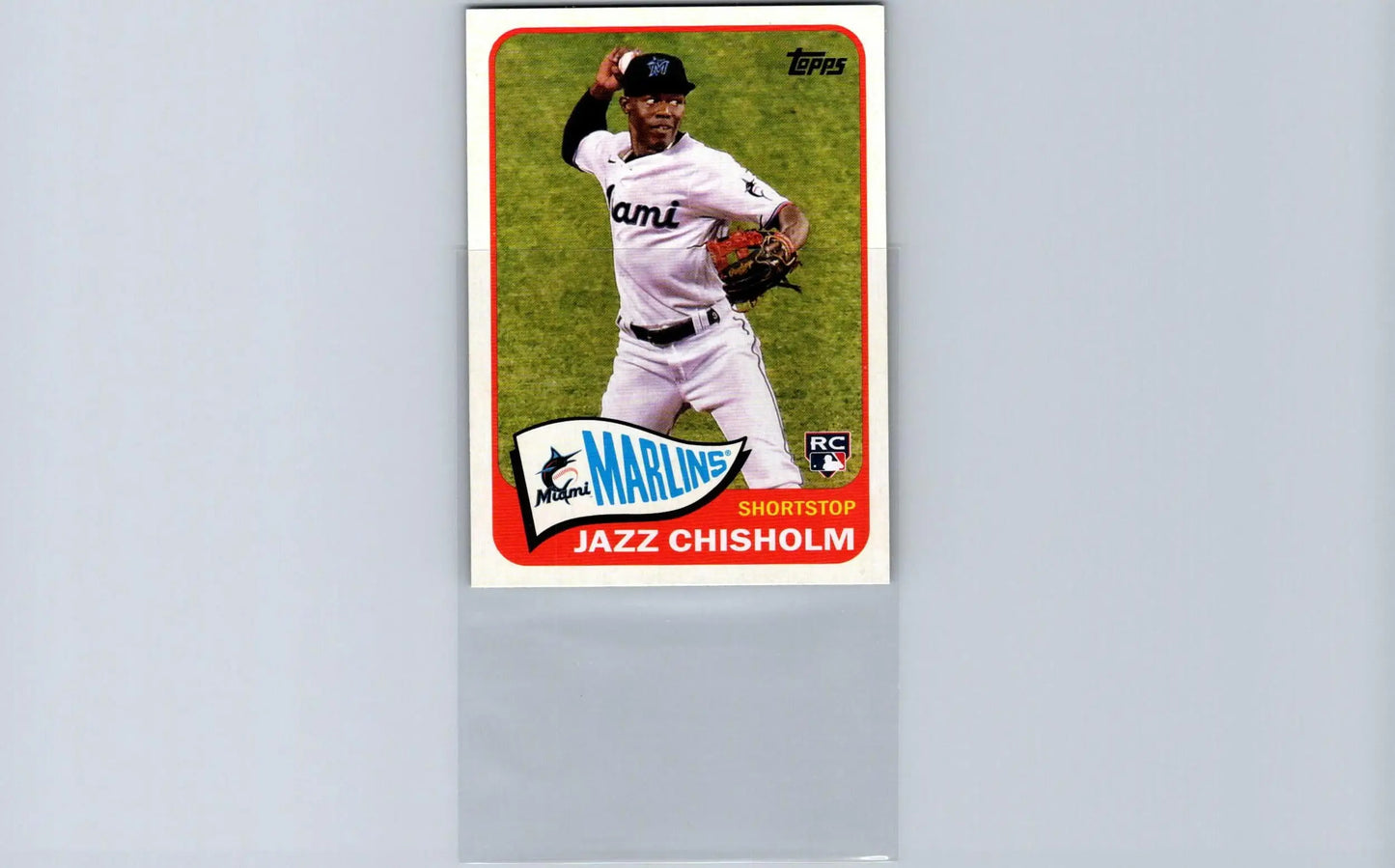 Baseball card of Jazz Chisholm from 2021 Topps Redux trading cards collection