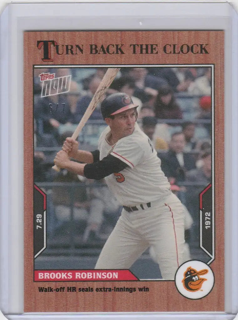 2021 Topps Turn Back the Clock Cherry Parallel Baseball Card of Brooks Robinson Orioles