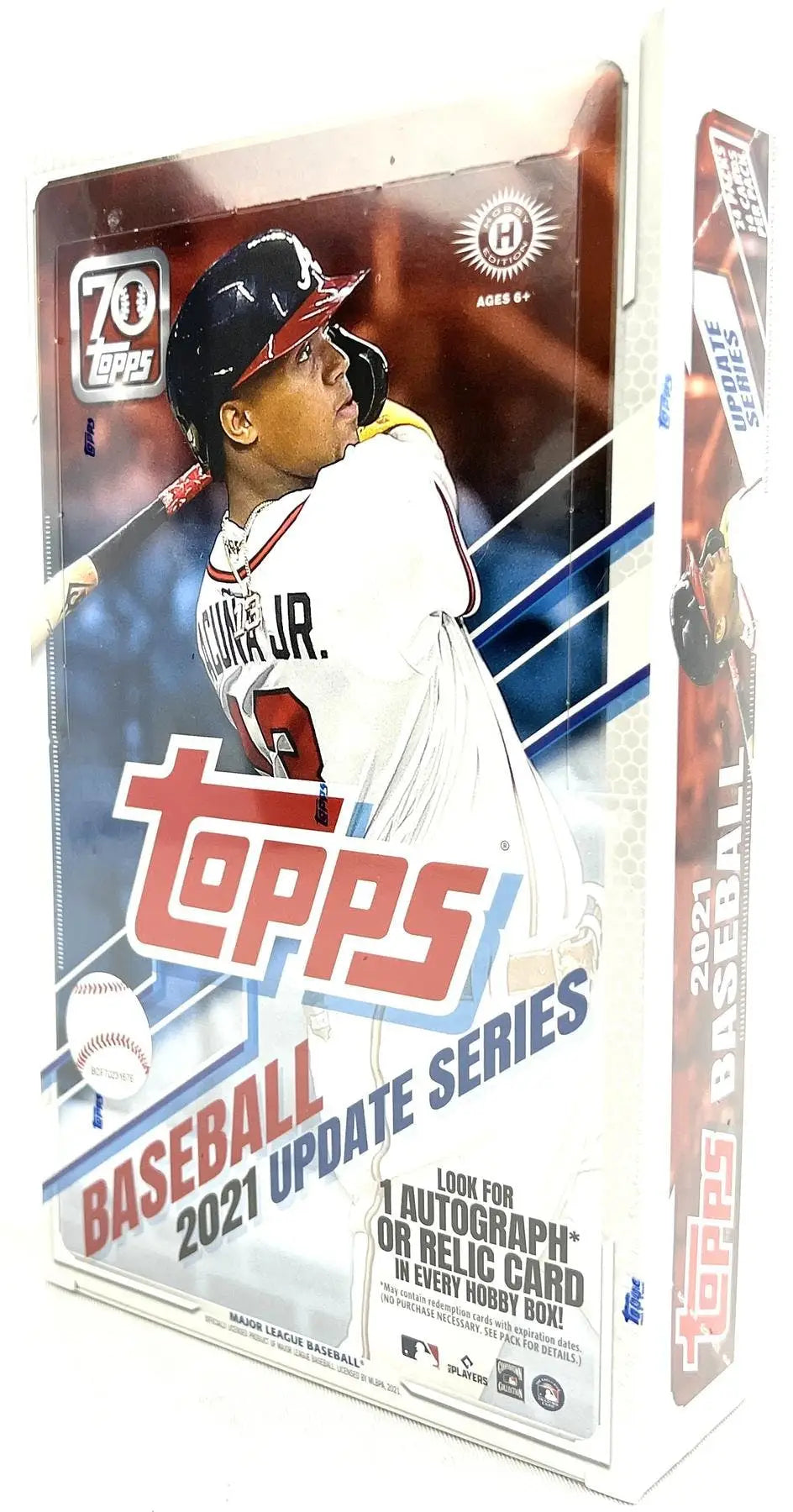 2021 Topps Update Series Baseball Hobby Box with red and gold parallels