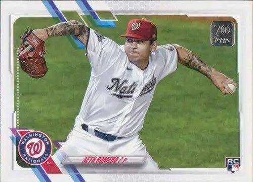 2021 Topps Update US77 Seth Romero rookie baseball card with original gloss from Nationals
