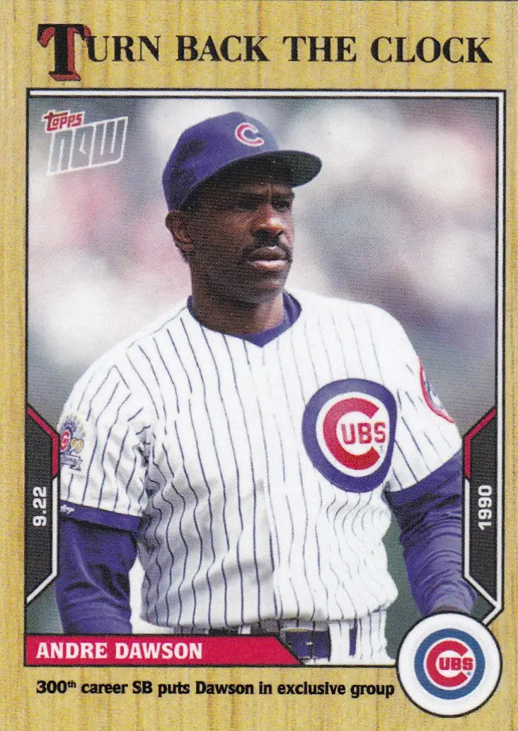 Topps Now baseball card of Andre Dawson- Chicago Cubs in Chicago Cubs uniform