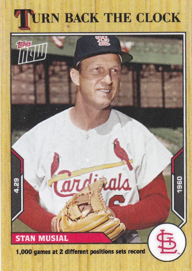 Vintage baseball card of Stan Musial of the St Louis Cardinals, 2021 TURN BACK THE CLOCK #29