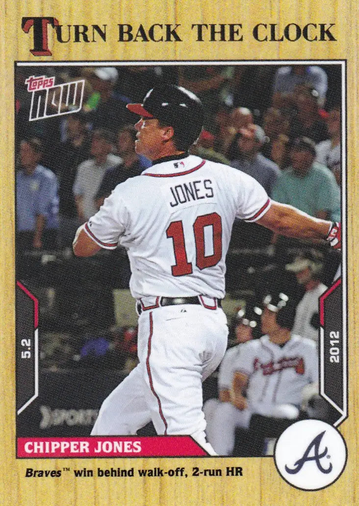 Baseball card featuring Chipper Jones- Atlanta Braves from 2021 Turn Back the Clock series