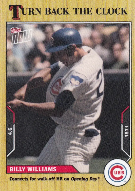 Vintage Billy Williams Chicago Cubs baseball card from 2021 TURN BACK THE CLOCK series