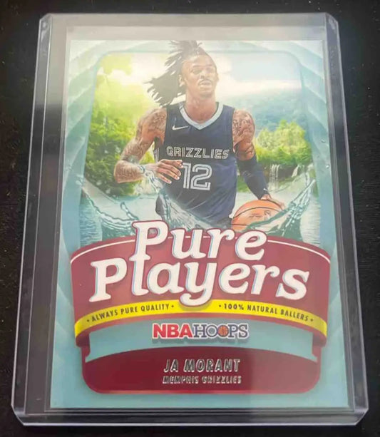 Panini Basketball Hoops Ja Morant Pure Players basketball card in protective sleeve