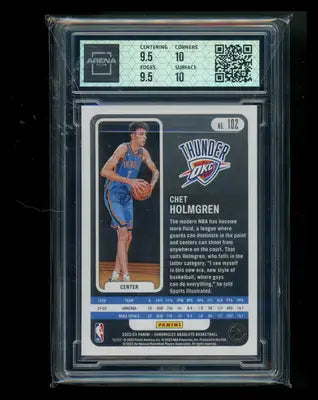 2022-23 Panini Chronicles Absolute Chet Holmgren #102 RC Arena Club 10 - Trading Card