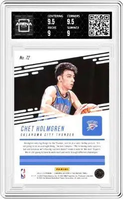 Graded Chet Holmgren basketball card from 2022-23 Panini Chronicles featuring Chronicles Chet Holmgren