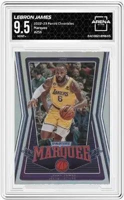 Panini Chronicles LeBron basketball card from 2022-23 Panini Chronicles LeBron James #256