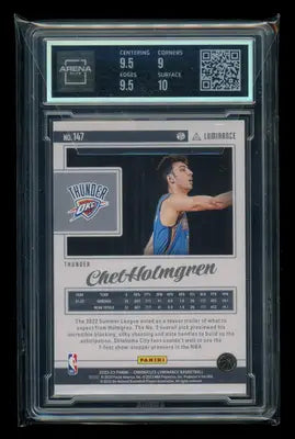 2022-23 Panini Chronicles Luminance Chet Holmgren #147 RC Arena Club 9.5 - Trading Card