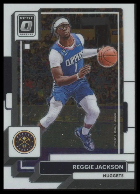 2022-23 Panini Donruss Optic Reggie Jackson #121 Denver Nuggets Basketball Card