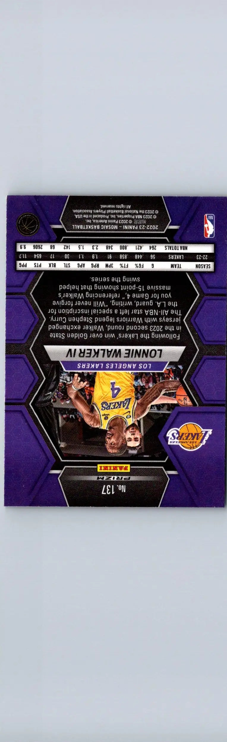 Lonnie Walker IV Green basketball card from Panini Mosaic 2022-23 product