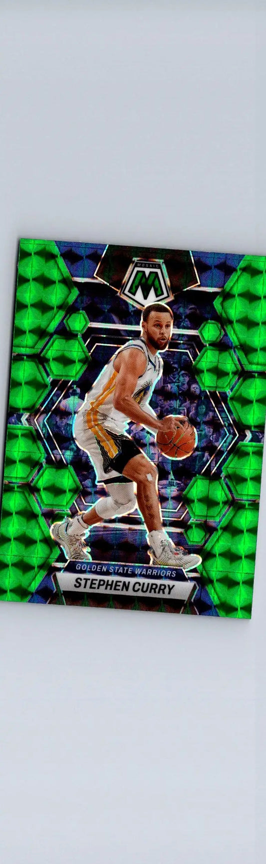 Stephen Curry basketball card 2022-23 Panini Mosaic Stephen Curry Green front view