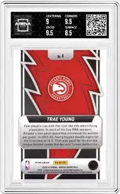 Graded Trae Young basketball card 2022-23 Panini Mosaic Thunder Road Green Mosaic