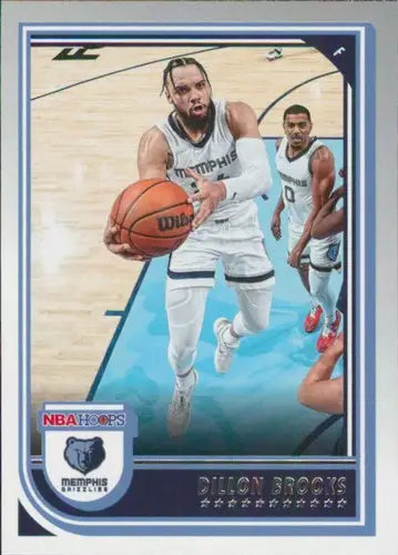 NBA Hoops basketball trading card of Dillon Brooks Memphis Grizzlies Panini NBA Hoops