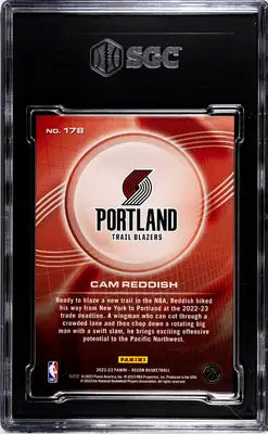 Graded Panini Recon Cam Reddish basketball card Holo Purple 38/49 SGC 10