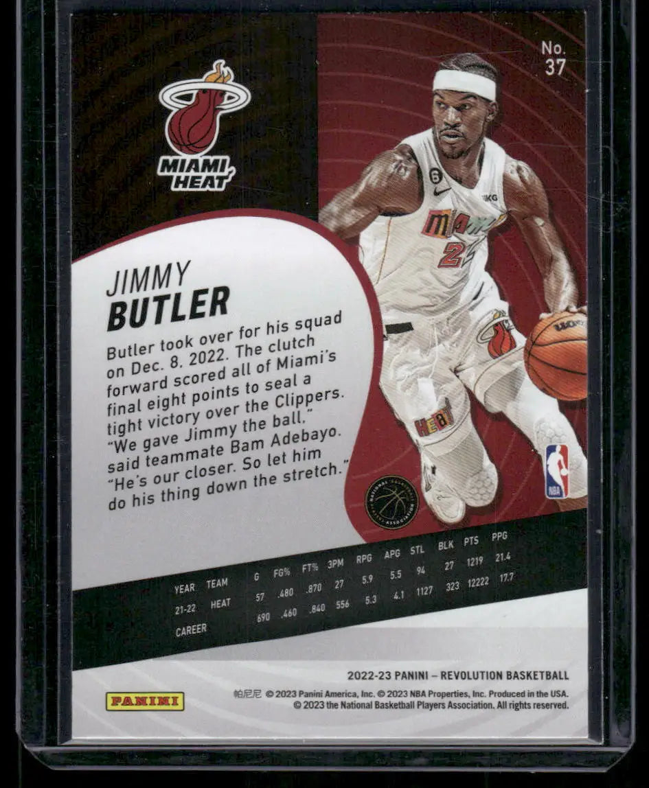 Basketball Jimmy Butler trading card from 2022-23 Panini Revolution Basketball series