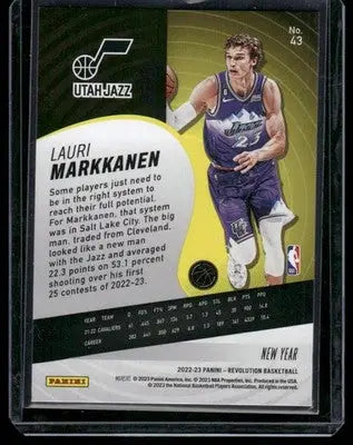Basketball Lauri Markkanen trading card from Panini Revolution Basketball series