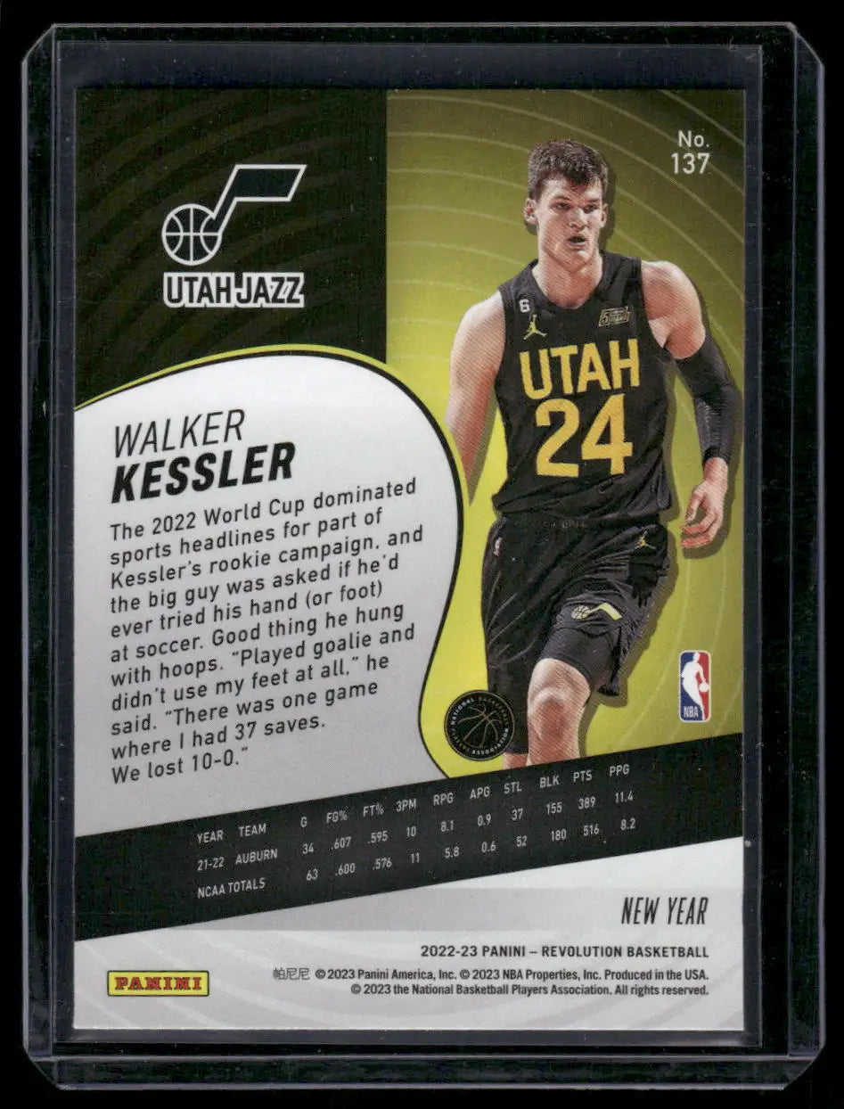 Walker Kessler 2022-23 Panini Revolution Basketball trading card for Panini Revolution basketball collection