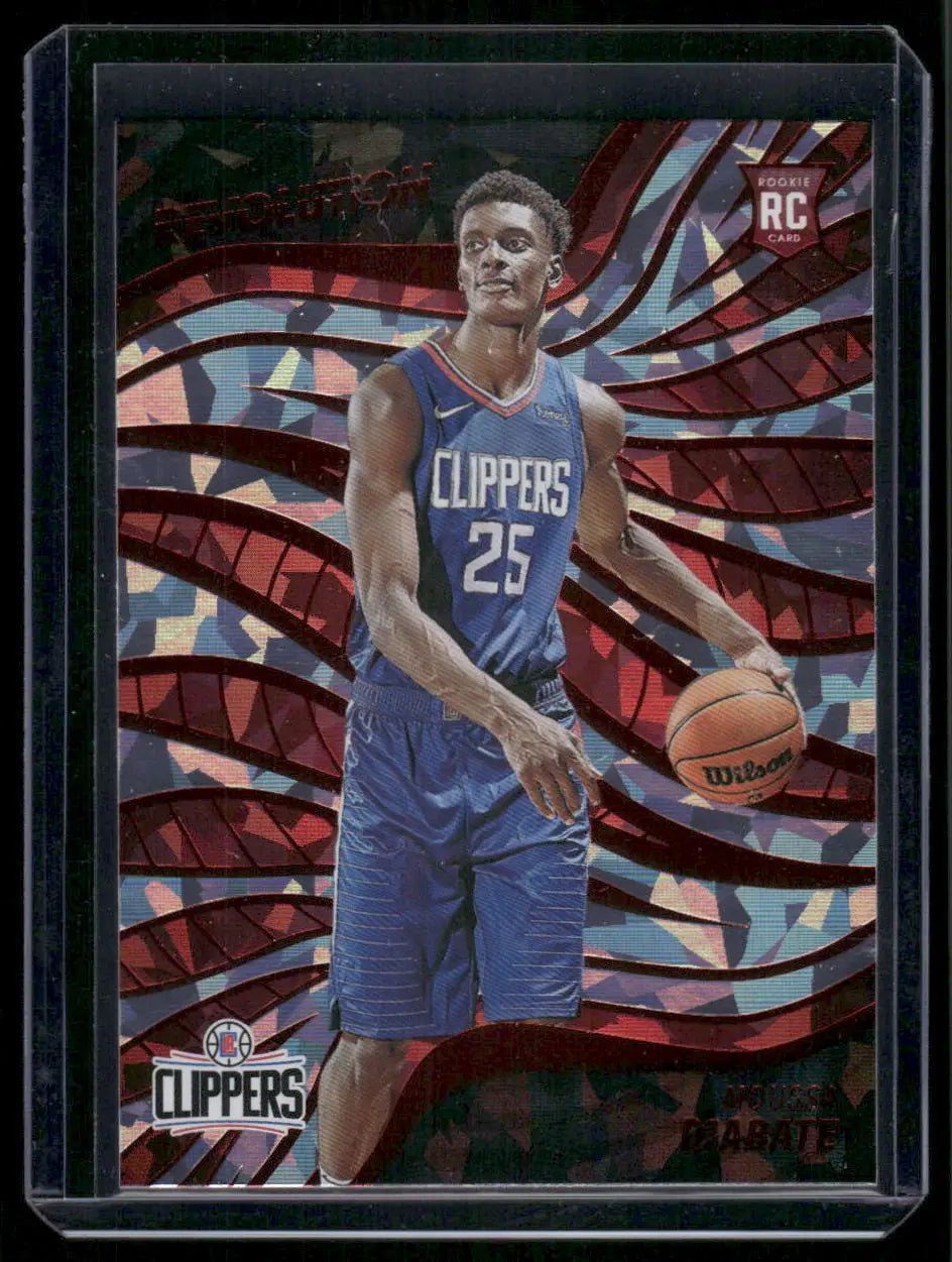 Panini Revolution Moussa Diabate rookie basketball card in blue Clippers jersey