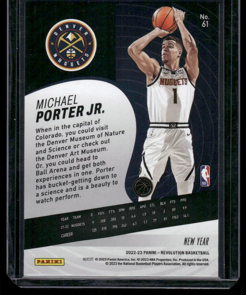 2022-23 Michael Porter Jr Panini Revolution basketball trading card