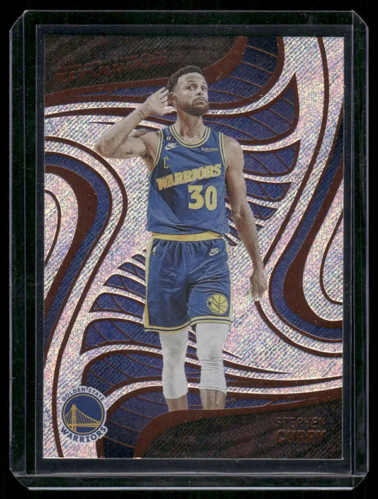 Panini Revolution Stephen Curry trading card in protective case for 2022-23 Panini Revolution