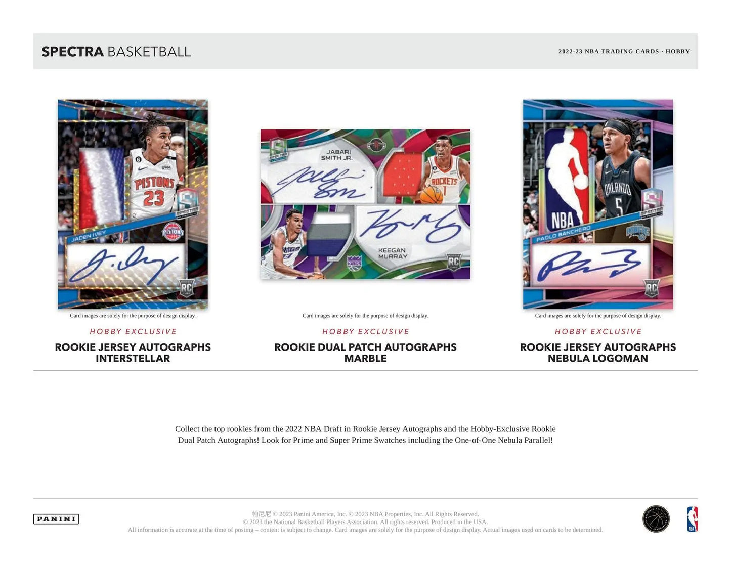 Spectra basketball cards featuring Deep Space Signatures and Color Blast from Panini Spectra Basketball
