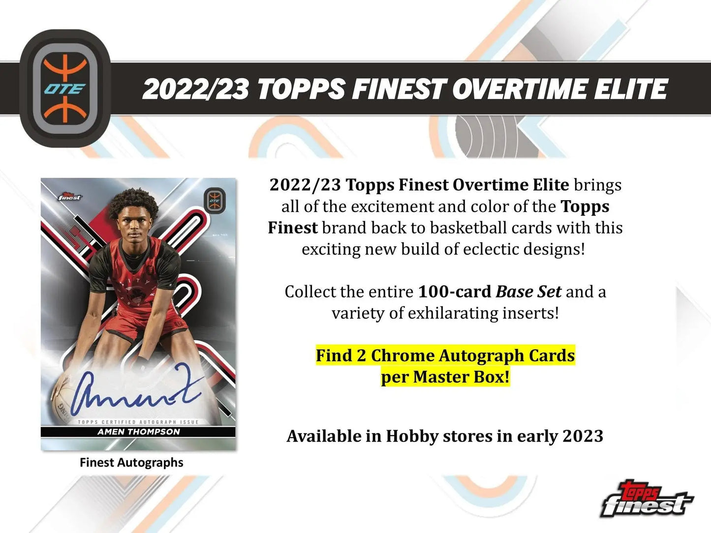 2022-23 Topps Finest Overtime Elite basketball trading card red mini-diamond refractor superfractor parallel