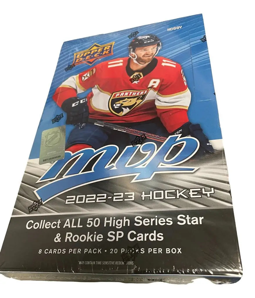 Florida Panthers player featured on 2022-23 Upper Deck MVP Hockey trading cards box