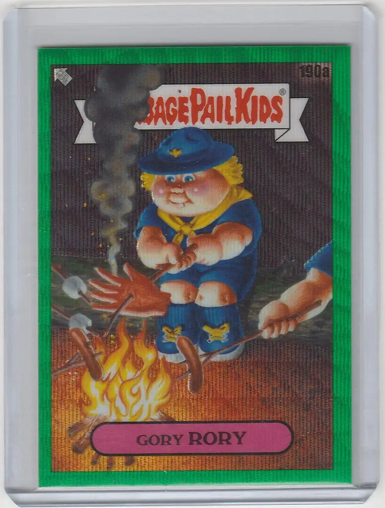 Chrome Garbage Pail Kids trading card featuring Gory Dory from GPK Series 5