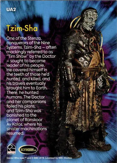 Doctor Who insert card UA2 featuring Tzim-Sha from the Allies & Adversaries set