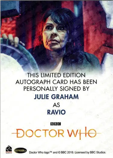 Signed Julie Graham Doctor Who Full Bleed Autograph Card for collectors and fans